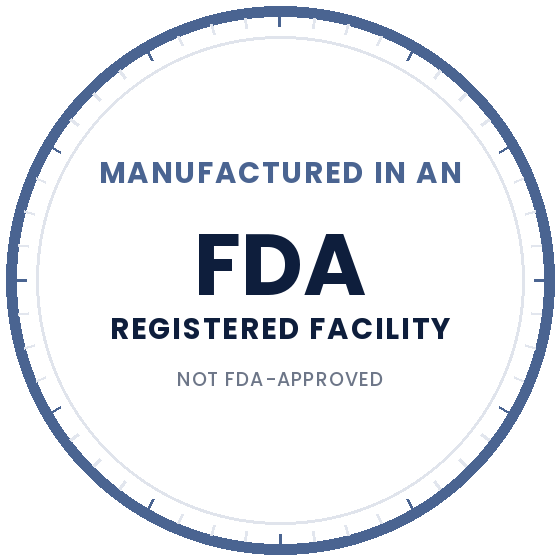 Manufactured in an FDA-registered facility